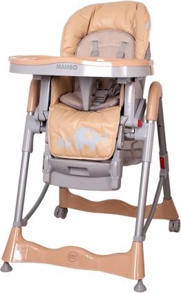 Jídelní židlička Coto Baby  Mambo 2019 Beige - Sloníci - obrázek 1
