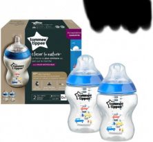 Tommee Tippee láhev s obrázky C2N 2ks me modrá 260ml - obrázek 1