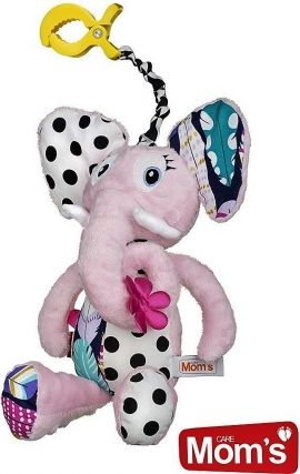 Hencz Toys Edukační hračka Hencz s pískátkem SLONÍK - růžový - obrázek 1