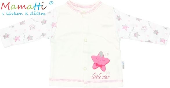 Bavlněná košilka Mamatti - STAR-smetanová/hvězdičky - obrázek 1