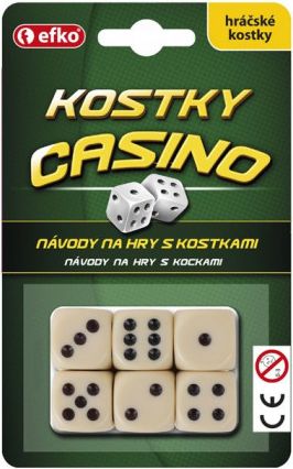 Hrací kostky Casino (6ks) - obrázek 1