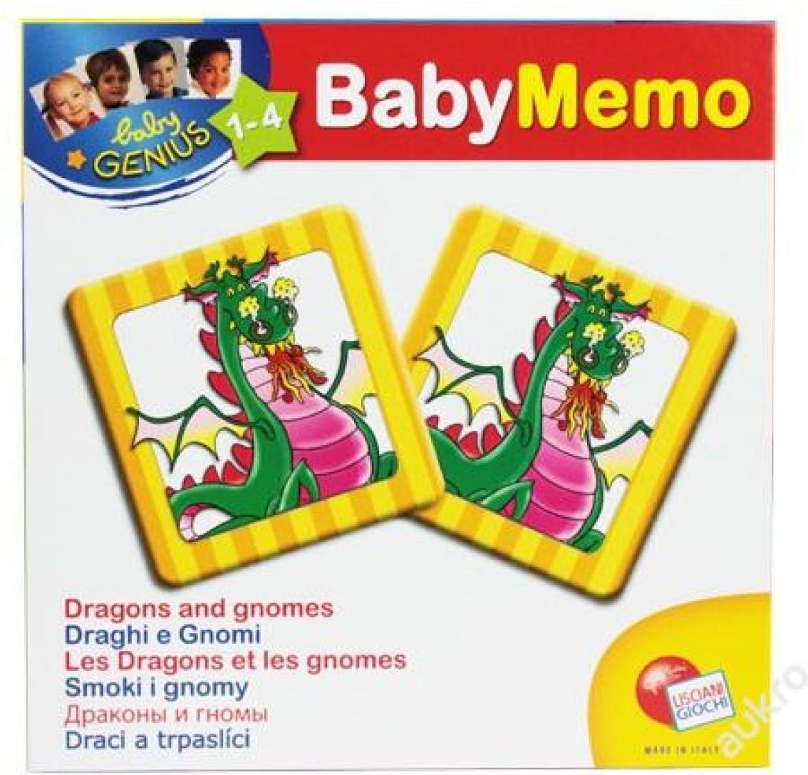 Baby genius baby pexeso - 3 druhy - Draci a trpaslíci - obrázek 1