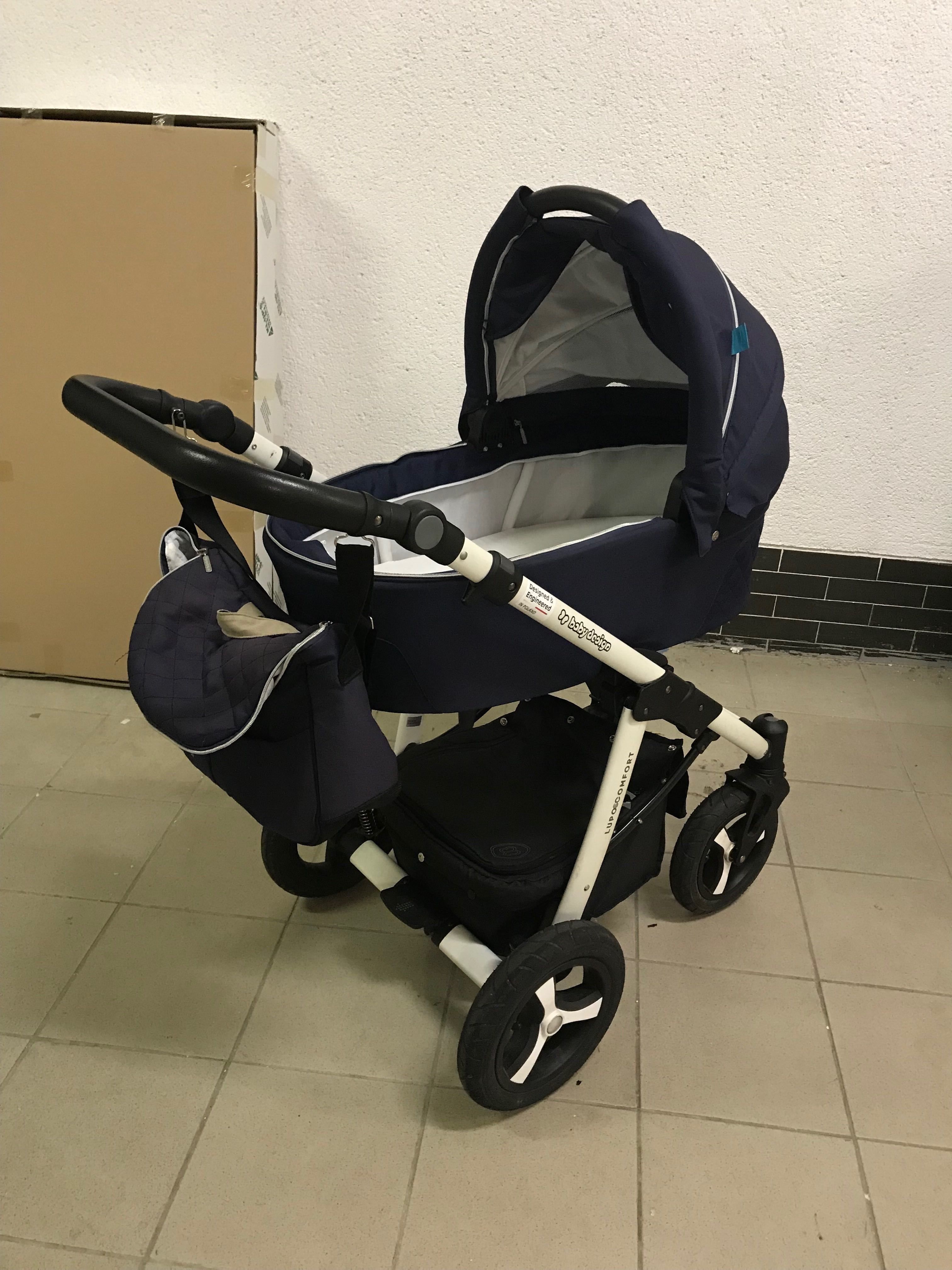 Kombinovaný kočárek Baby Design Lupo Comfort Navy 03 BAZAR - obrázek 1