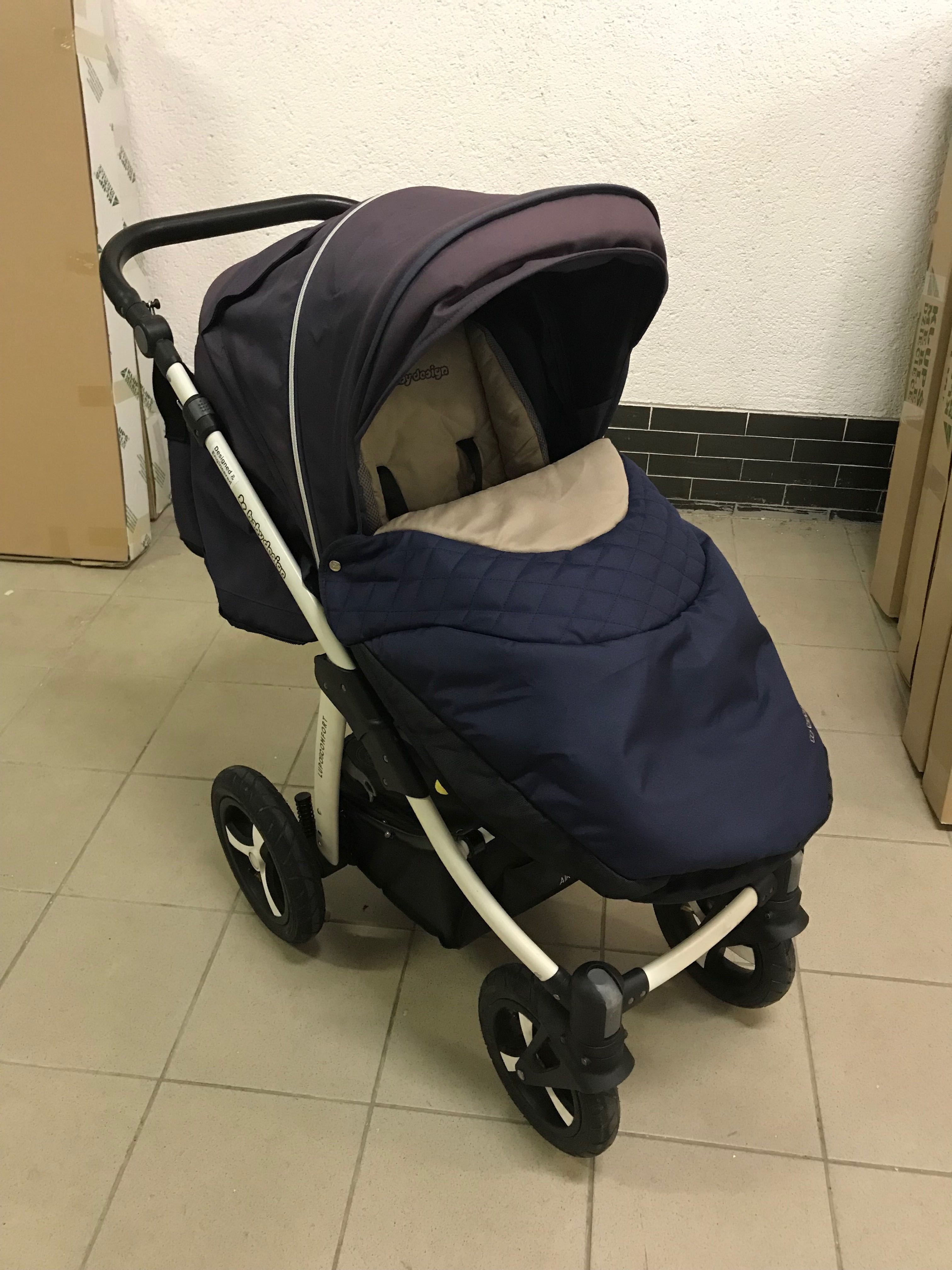 Kombinovaný kočárek Baby Design Lupo Comfort Navy 03 BAZAR - obrázek 2