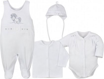 4-dílná souprava Koala Pony bílá 68 (4-6m) - obrázek 3