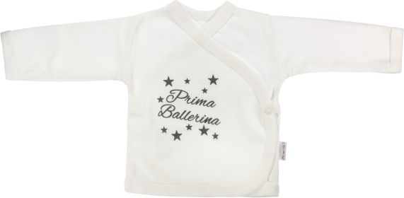 Mamatti Novorozenecká košilka Baletka - zapínání bokem, bílá - obrázek 1