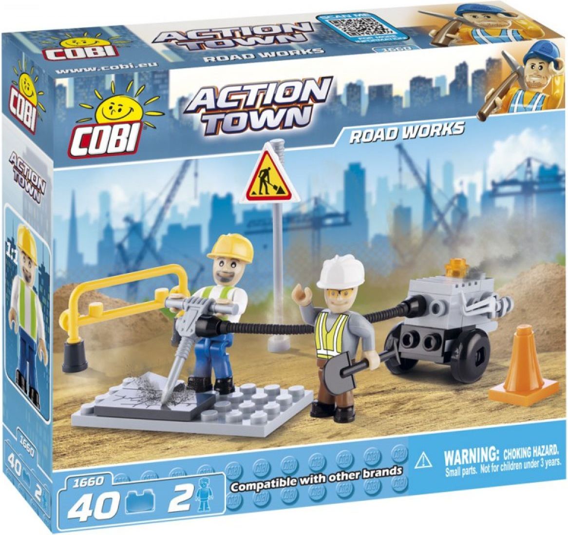 Cobi Action Town 1660 Stavba práce na silnici - obrázek 1