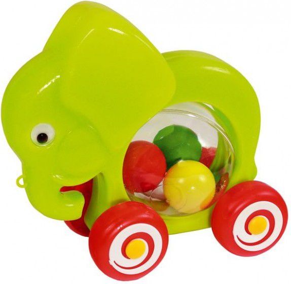 Směr Slon s míčky tahací plast 20x18x9,5 cm Modrá - obrázek 2