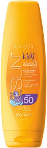 Avon Kids Sun+ oranžové vysoce voděodolné mléko na opalování pro děti SPF 50 150 ml - obrázek 1