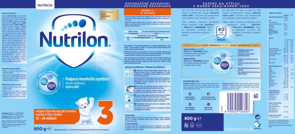 Nutricia Nutrilon 3 800g - balení 6 ks - obrázek 2