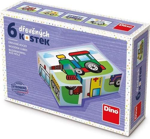 DINO Obrázkové kostky Doprava, 6 kostek - obrázek 2