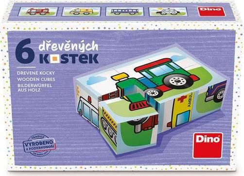 DINO Obrázkové kostky Doprava, 6 kostek - obrázek 3
