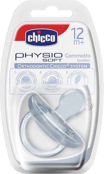 Chicco Physio dudlík celo silikon Soft bílá - obrázek 1