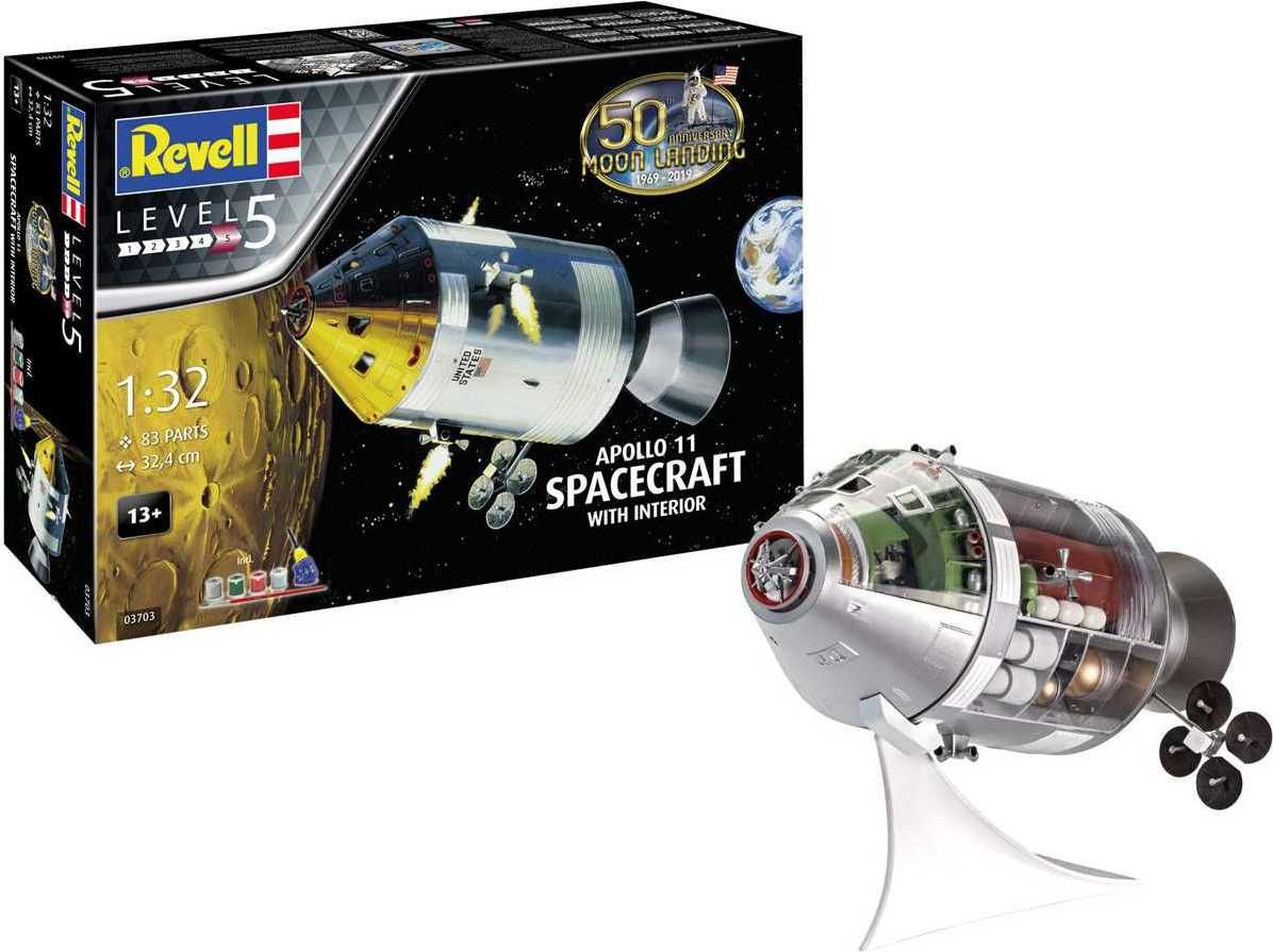 REVELL Gift-Set 03703 - Apollo 11 Spacecraft with Interior (50 Years Moon Landing) (1:32) - obrázek 10