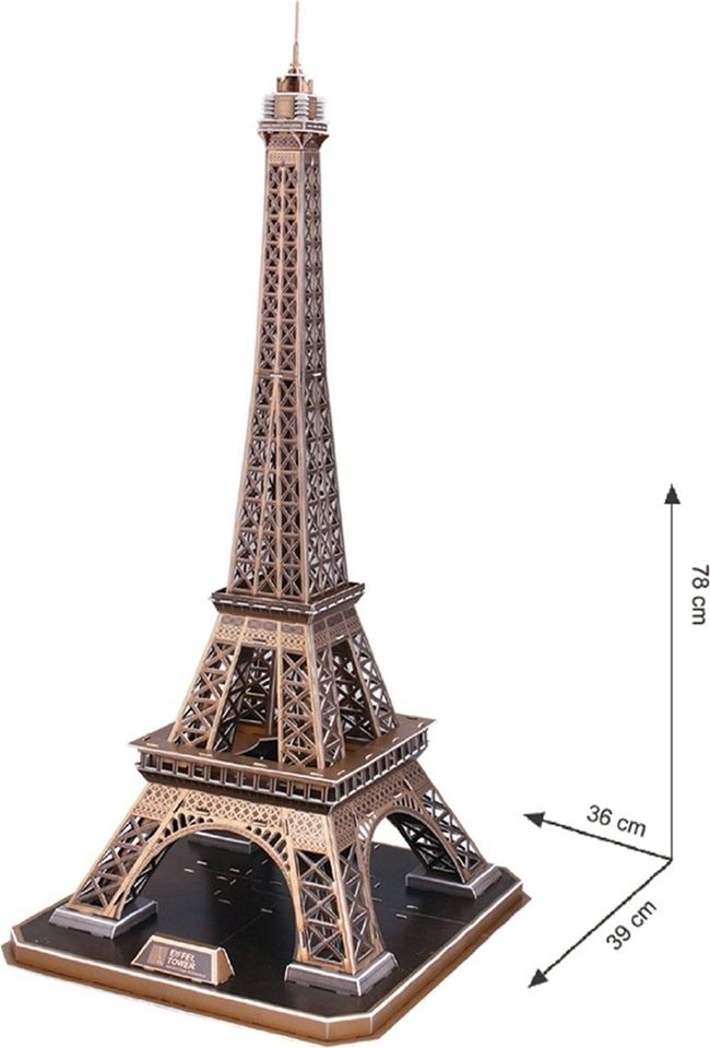 CubicFun Puzzle 3D Eiffelova vež 82 dílků - obrázek 1