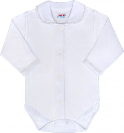 Luxusní bavlněné celorozepínací kojenecké body New Baby Princess bílé, Bílá, 62 (3-6m) - obrázek 1