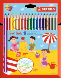 STABILO Trojúhelníkové pastelky 18ks + ořezevátko - obrázek 1