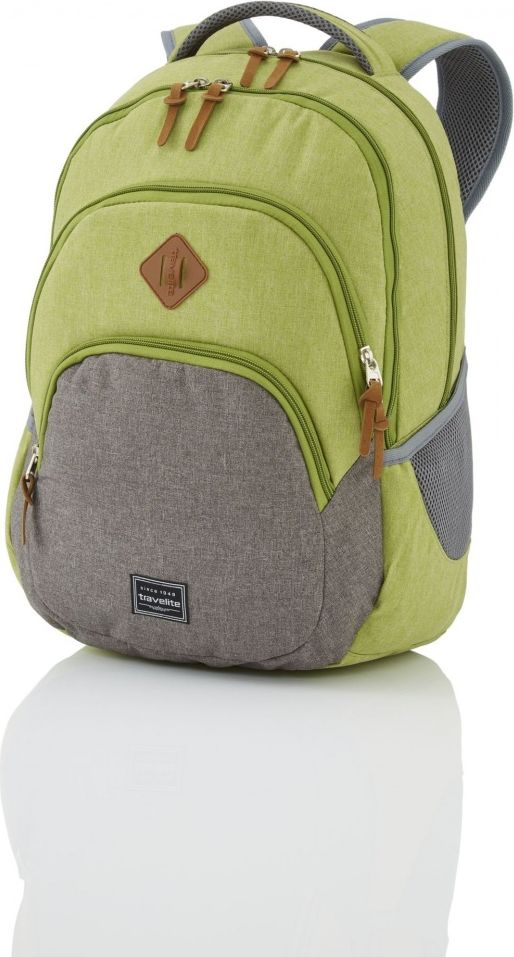 Travelite Basics Backpack Melange Green/grey - obrázek 1