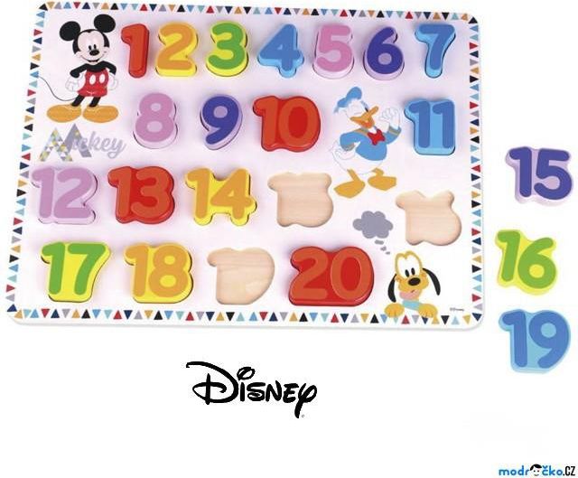 Puzzle výukové - Velké dřevěné čísla Mickey (Disney Derrson) - obrázek 1