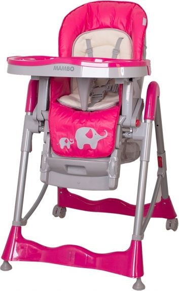 Coto baby Jídelní židlička Coto Baby Mambo 2019  Hot Pink - Sloníci - obrázek 1