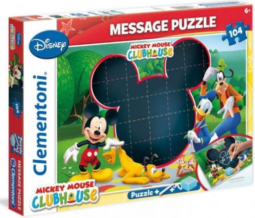 CLEMENTONI Puzzle tabulka Mickeyho klubík 104 dílků - obrázek 1