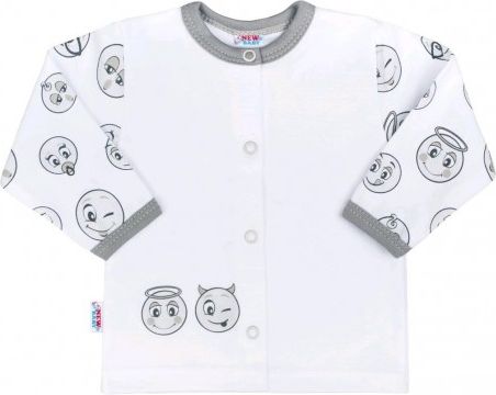 Kojenecký bavlněný kabátek New Baby Emotions, Bílá, 62 (3-6m) - obrázek 1