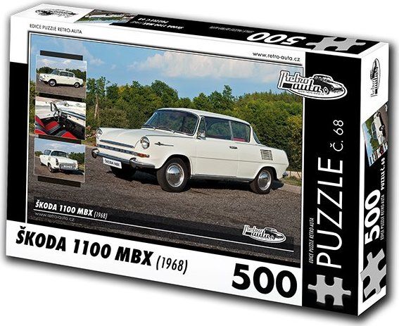 RETRO-AUTA Puzzle č. 68 Škoda 1100 MBX (1968) 500 dílků - obrázek 1