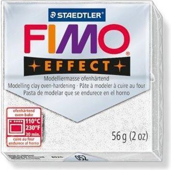 FIMO Modelovací hmota Effect metalická bílá 56 g - obrázek 1