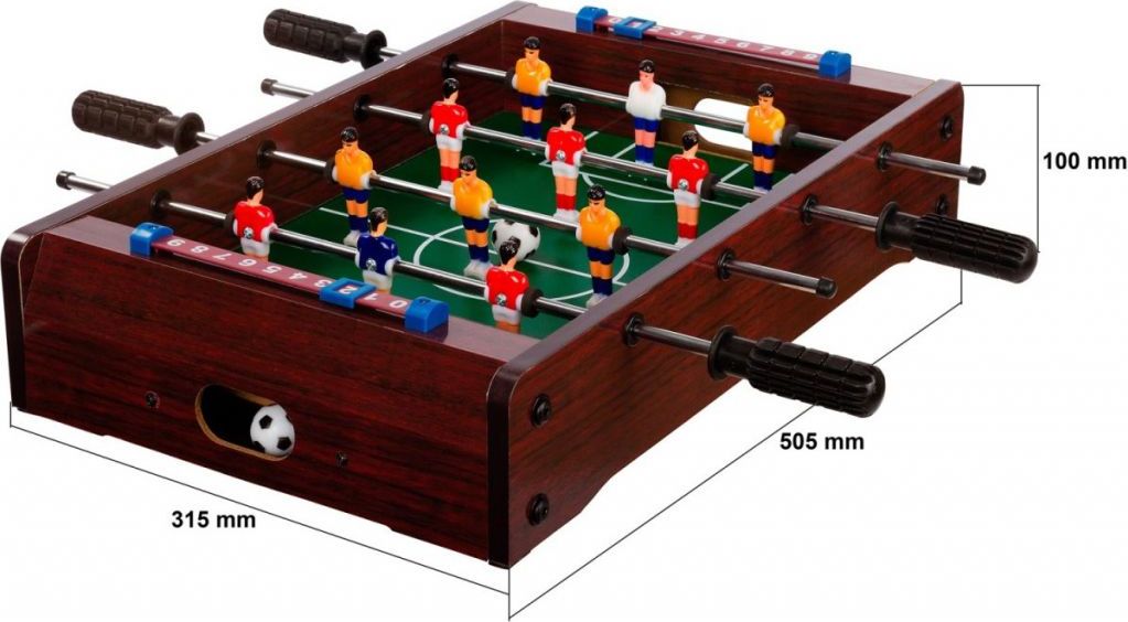 Tuin 40693 Mini stolní fotbal fotbálek 51 x 31 x 8 cm tmavý - obrázek 5