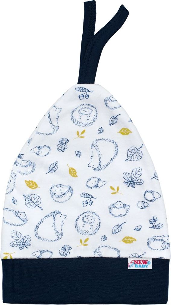 Kojenecká bavlněná čepička New Baby Hedgehog modrá 68/74 - obrázek 1
