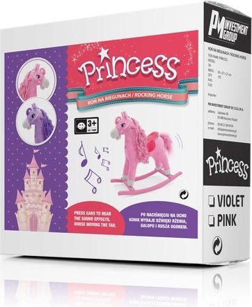 Houpací koník s melodií Milly Mally Princess pink - obrázek 2