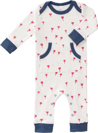 Fresk Dětské pyžamo Tulip red, newborn - obrázek 1