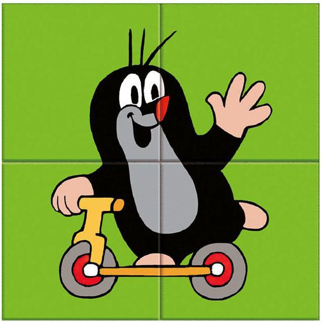 Dino Dino KRTEČEK 4 Dřevěné kostky - obrázek 2