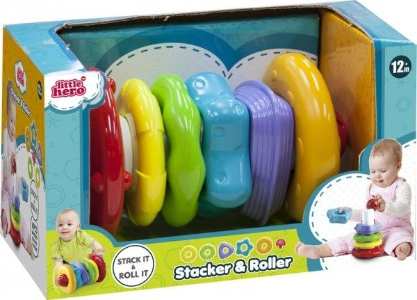 Teddies Skládanka pyramida různé tvary 6ks plast v krabici 28x17cm 12m+ - obrázek 2