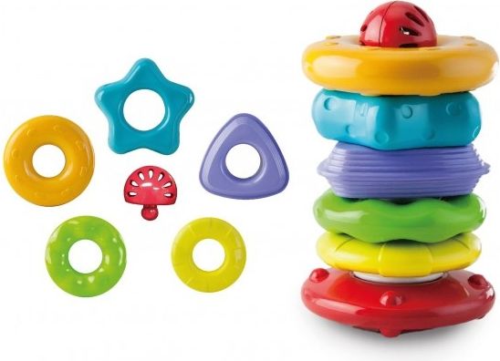 Teddies Skládanka pyramida různé tvary 6ks plast v krabici 28x17cm 12m+ - obrázek 6