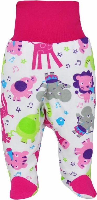 Kojenecké polodupačky Bobas Fashion Zoo růžové Růžová 68 (4-6m) - obrázek 1