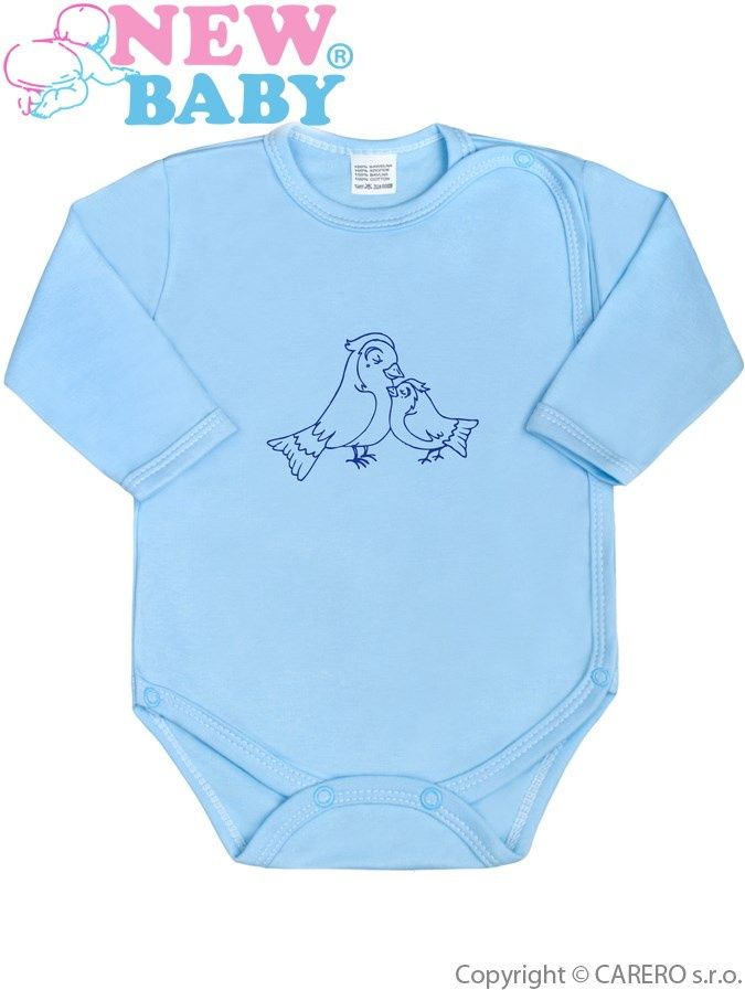 Kojenecké body celorozepínací New Baby Malá Zvířátka modré 50 - obrázek 1