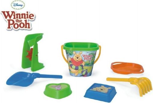 Sada na písek plast 7ks 28cm Medvídek Pú v síťce Wader - obrázek 1