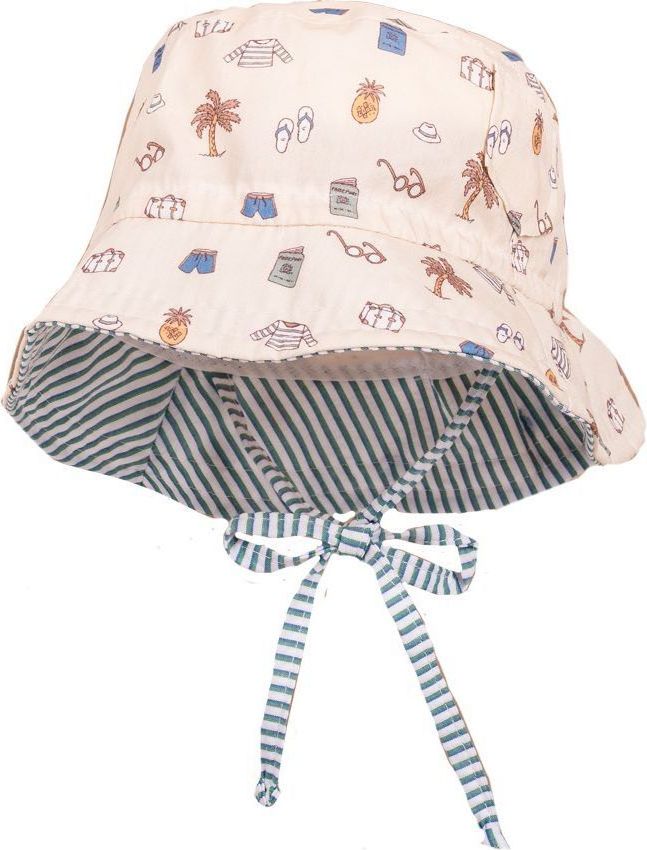 Maximo Mini Boy Hat Band - stroh-braun-urlaub/aqua-weiß 51 - obrázek 1