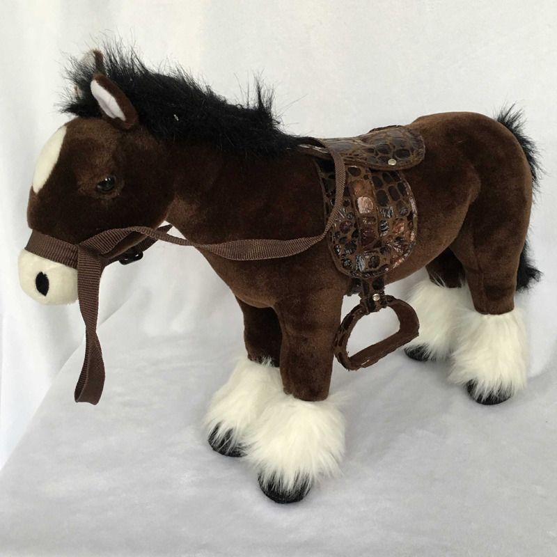 Plyšový Kůň černý 48 cm - obrázek 1