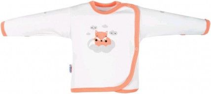 Kojenecká bavlněná košilka New Baby Liška lososová, Růžová, 68 (4-6m) - obrázek 1