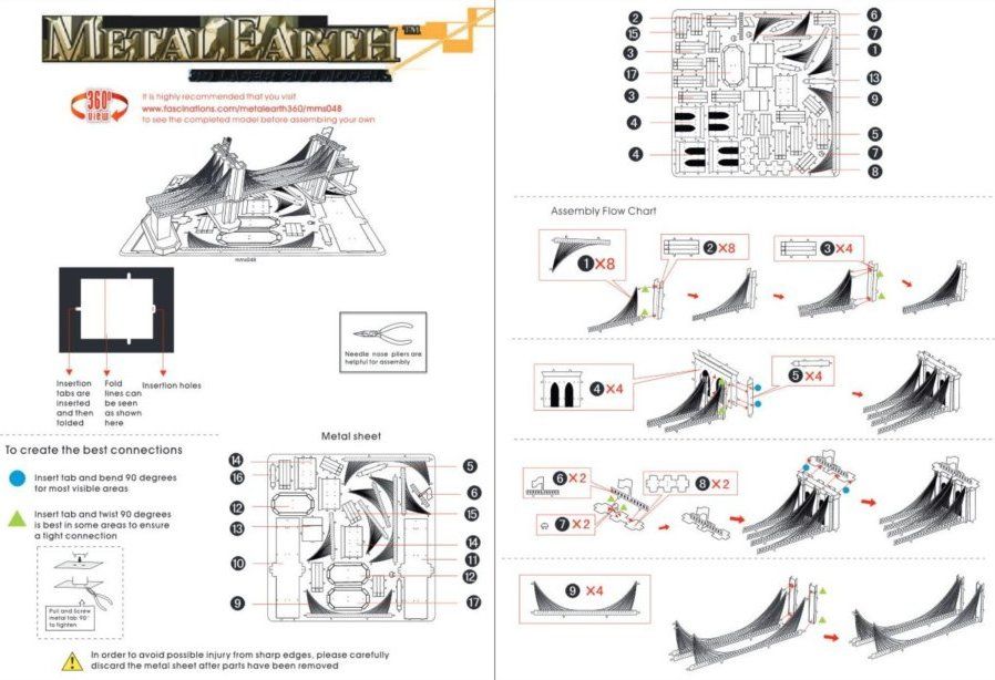 METAL EARTH 3D puzzle Brooklynský most - obrázek 4