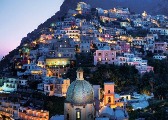 RAVENSBURGER Puzzle Večerní pohled na Amalfi 1000 dílků - obrázek 1