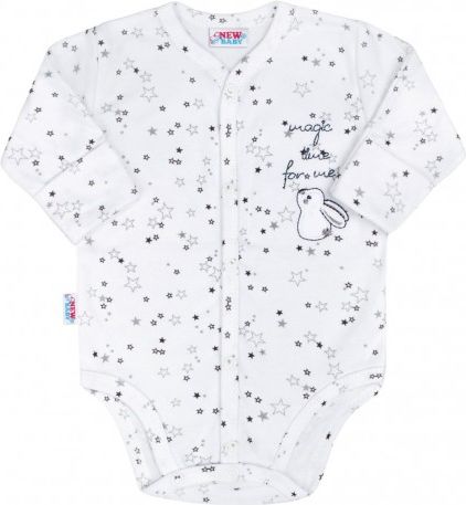 Kojenecké celorozepínací body New Baby Magic Star šedé, Šedá, 50 - obrázek 1