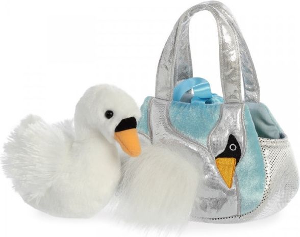 Alltoys Aurora Plyšová Labuť v tašce 19 cm - obrázek 1