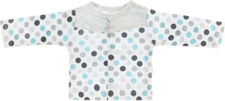 Bavlněná košilka Bubble Boo - tyrkys/šedá, Velikost koj. oblečení 68 (4-6m) - obrázek 1