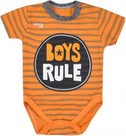 Kojenecké letní body Koala Boys Rule oranžové, Oranžová, 68 (4-6m) - obrázek 1