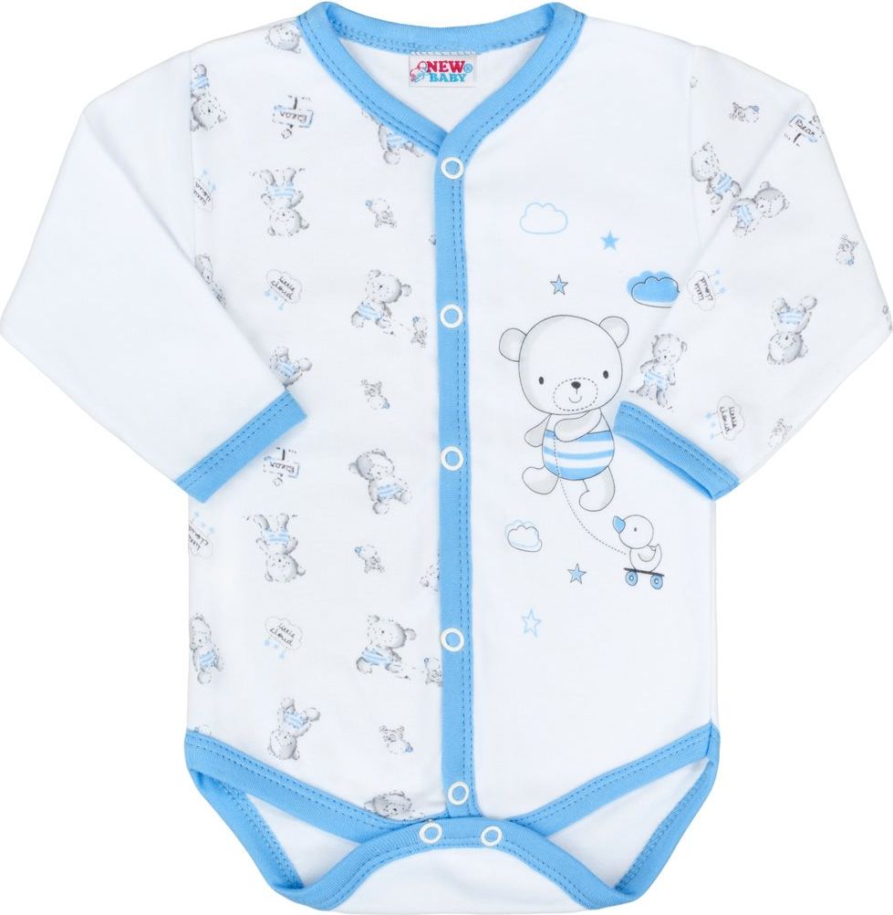 Kojenecké celorozepínací body New Baby Bears modré 62 (3-6m) - obrázek 1