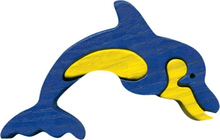 FAUNA Dřevěné puzzle Delfín malý - obrázek 1