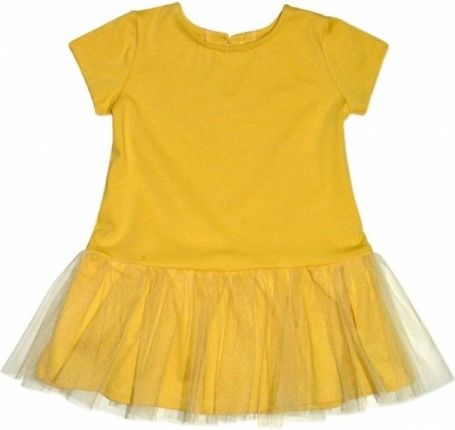 Kojenecké šaty K-Baby - hořčicové, Velikost koj. oblečení 62 (2-3m) - obrázek 1